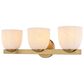 Vaxcel Bosworth 3-Light Bathroom Vanity in Muted Brass, , large