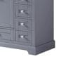 Lexora Home Dukes 84" Double Bathroom Vanity in Dark grey with 2 cm White Quartz Top and Rectangular Sinks, , large