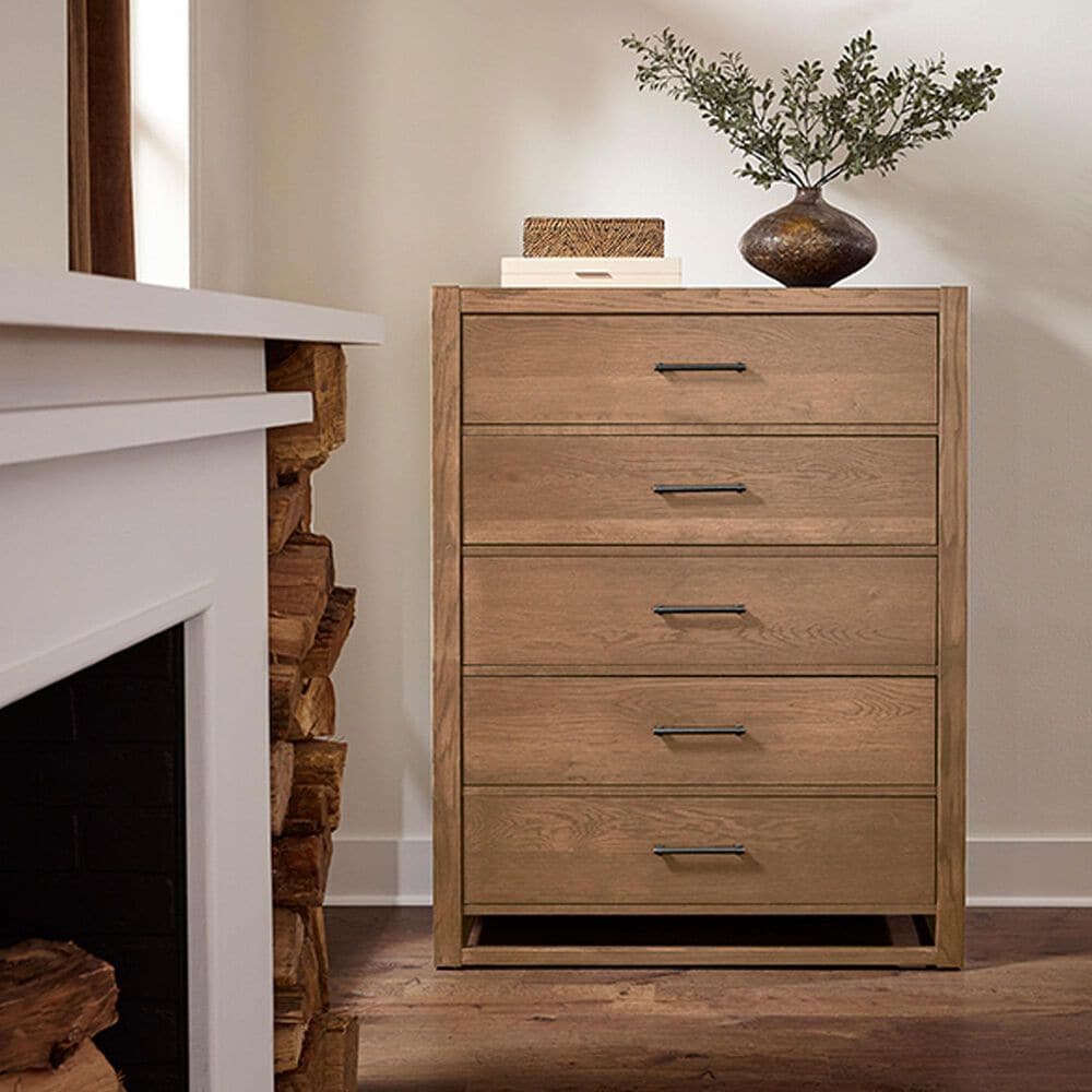 Viceray Collections Lodge and Loft 5-Drawer Chest in Blond Oak, , large