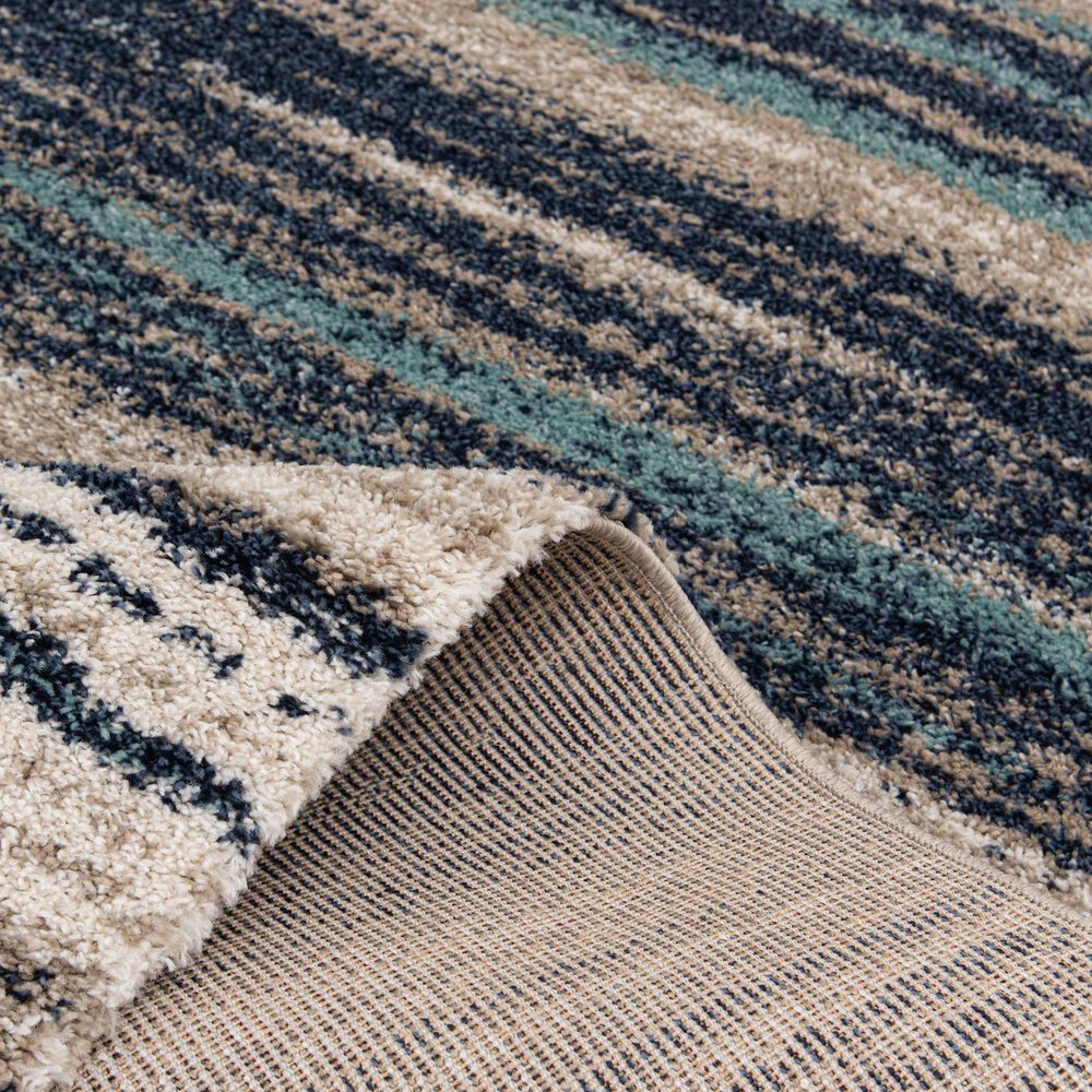 Central Oriental Tulsa Dunkerton 5&#39; x 7&#39;3&quot; Blue Navy and Multicolor Area Rug, , large