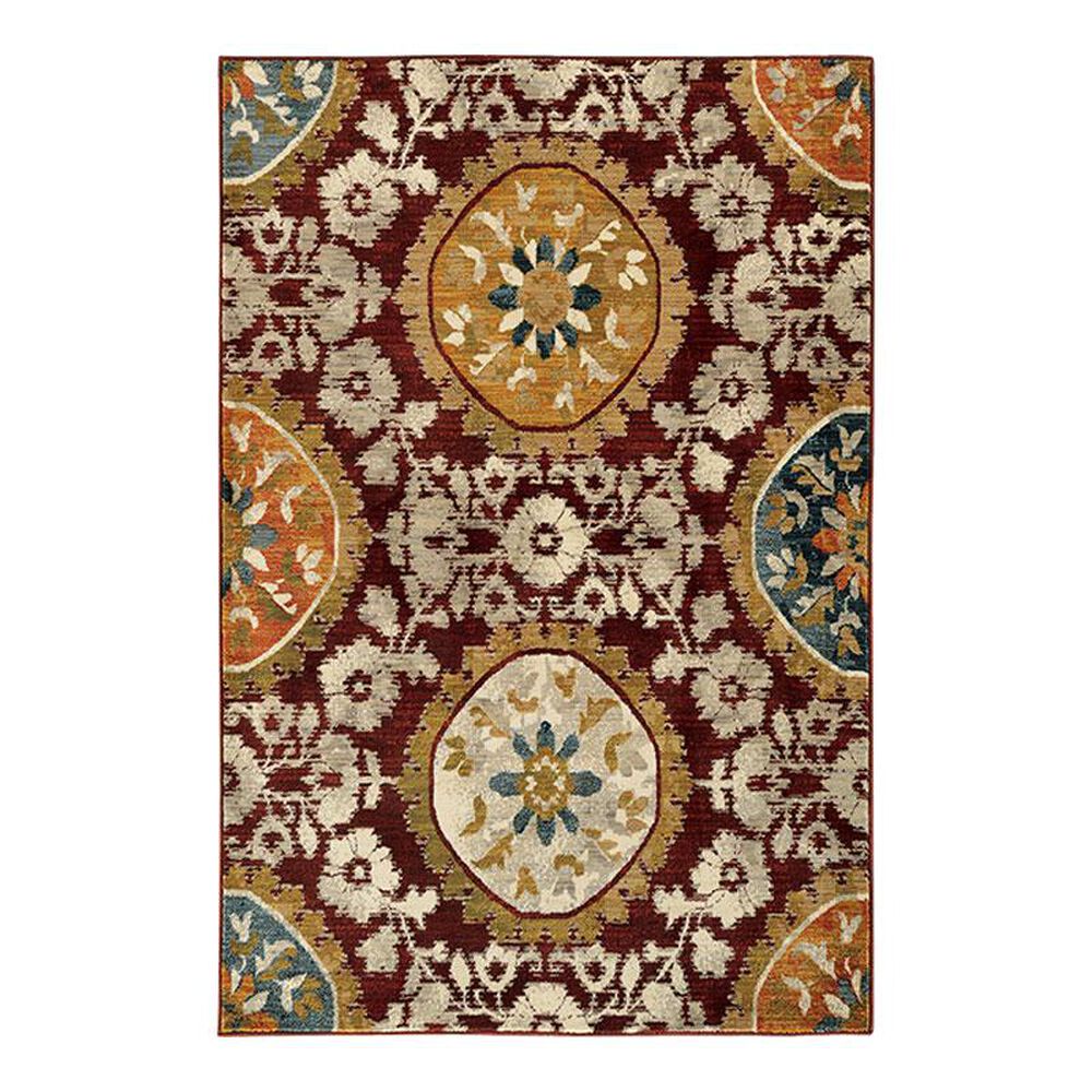 Oriental Weavers Sedona 6366A 3"10" x 5"5" Red Area Rug, , large