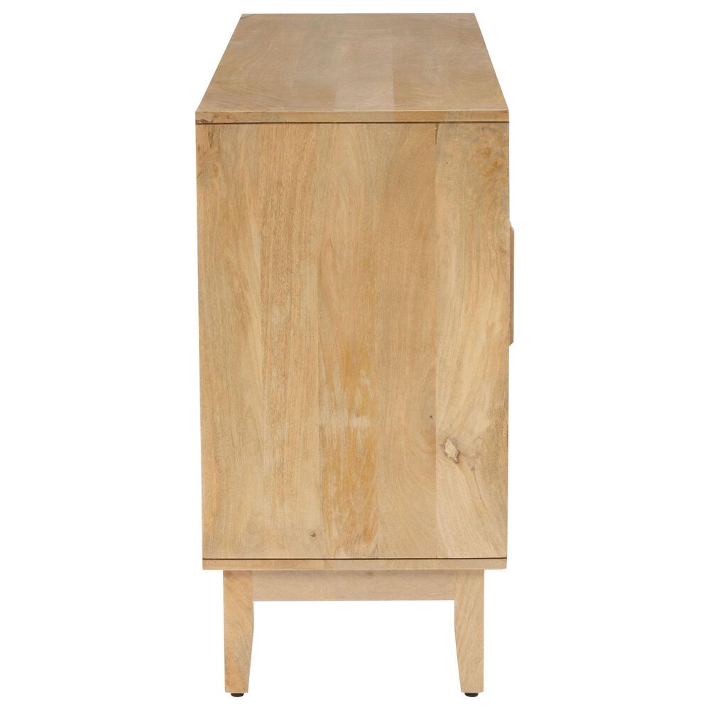 Linon Home Decor Janie 3-Door Cabinet in Natural, , large