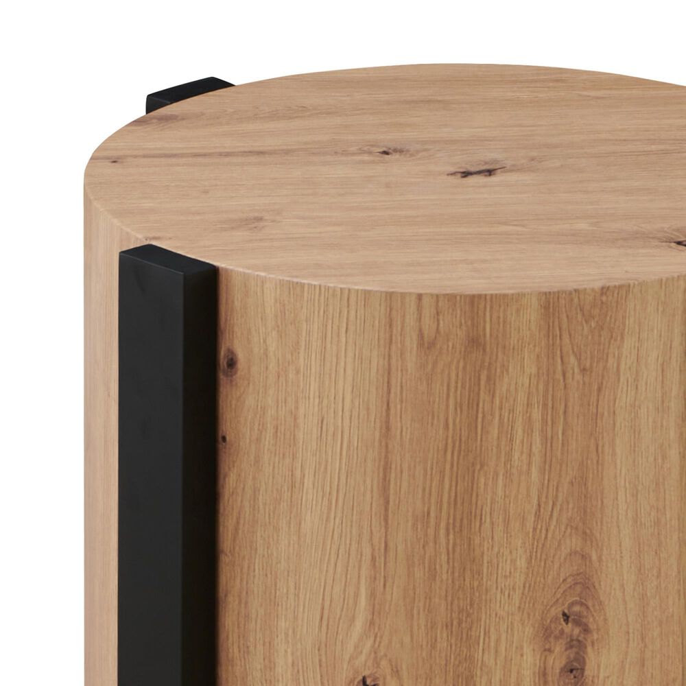 Steve Silver Furniture Darcie End Table in Natural and Black, , large