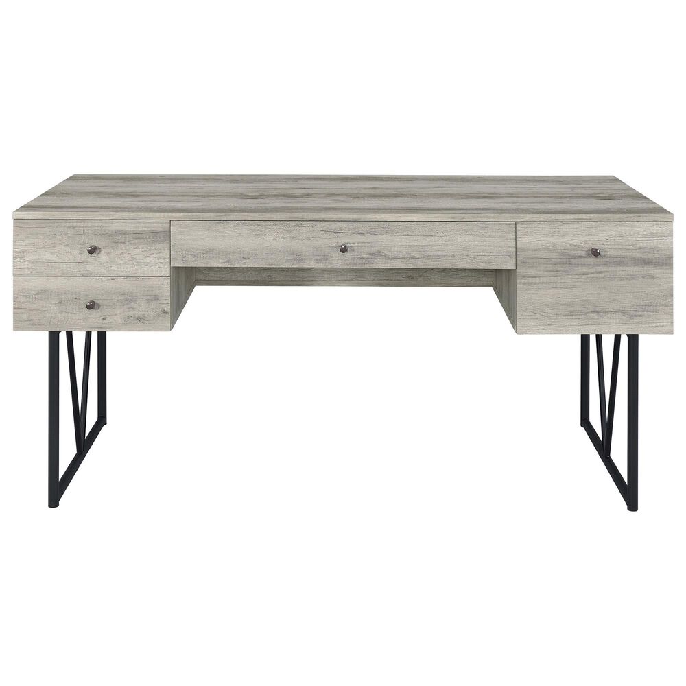 COAST Analiese 2-Piece Desk and Bookcase Set in Black and Grey Driftwood, , large
