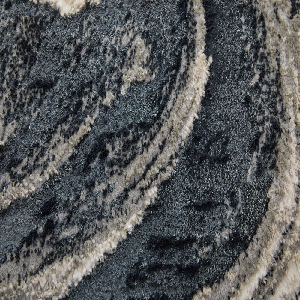 Feizy Micah 2&#39;10&quot; x 7&#39;10&quot; Black and Ivory Runner, , large