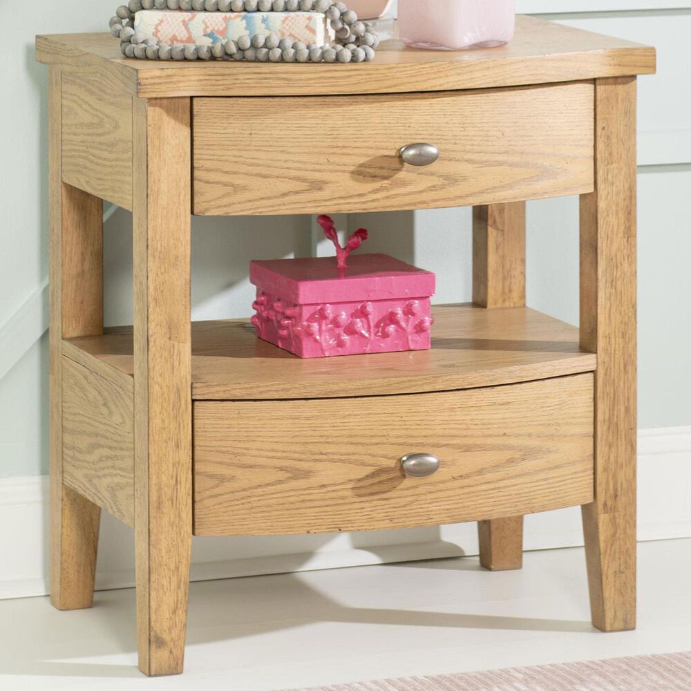 St Claire Home Today's Traditions 2 Drawer Open Nightstand in Natural Hickory, , large