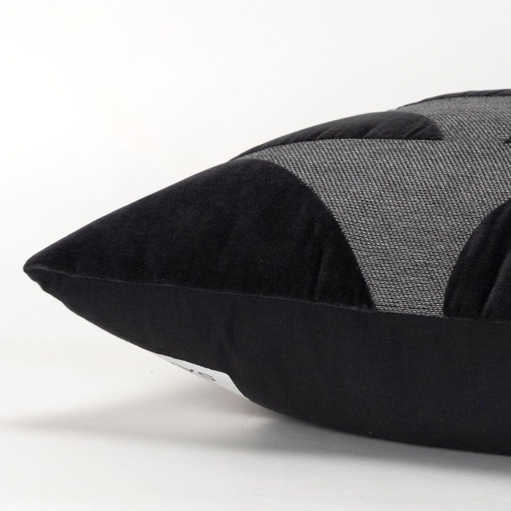 Rizzy Home 20&quot; x 20&quot; Poly Filled Throw Pillow in Dark Grey, , large