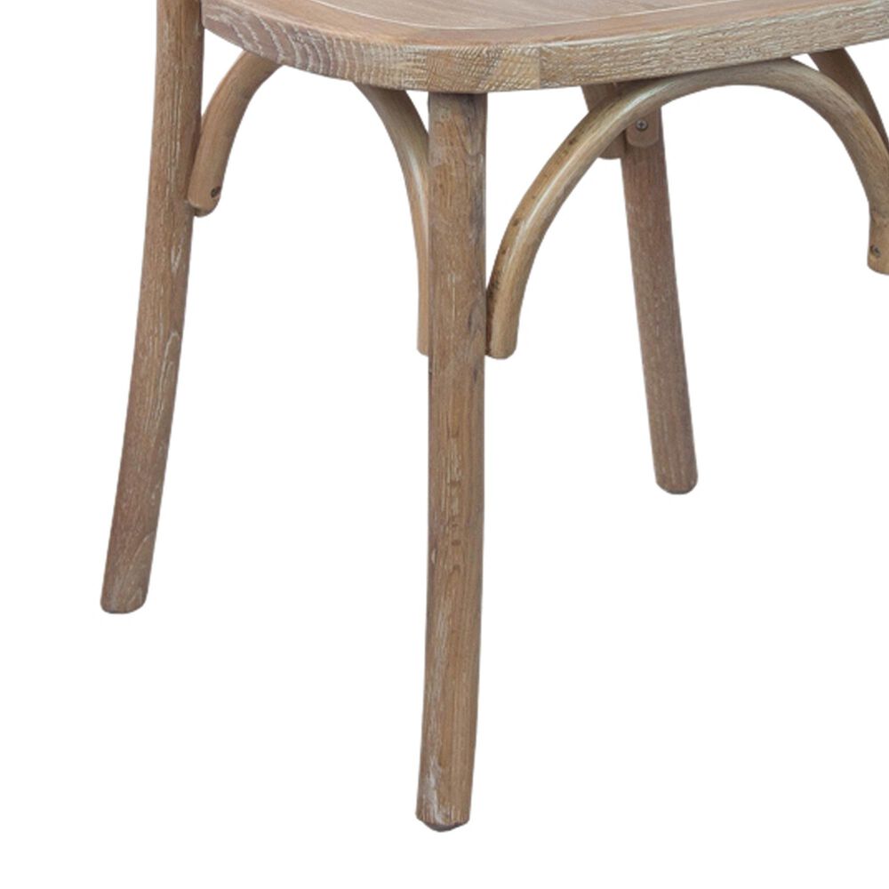 Flash Furniture Advantage XBack Dining Side Chair in Driftwood NFM