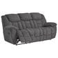 Ashley Foreside Manual Reclining Sofa in Charcoal, , large