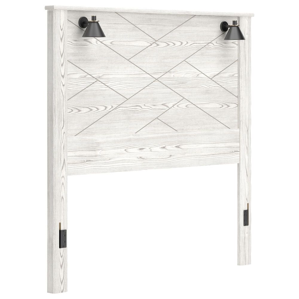 Ashley Gerridan Queen Panel Bed in White and Gray, , large