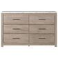 Ashley Senniberg 6 Drawer Dresser in Light Brown and White, , large