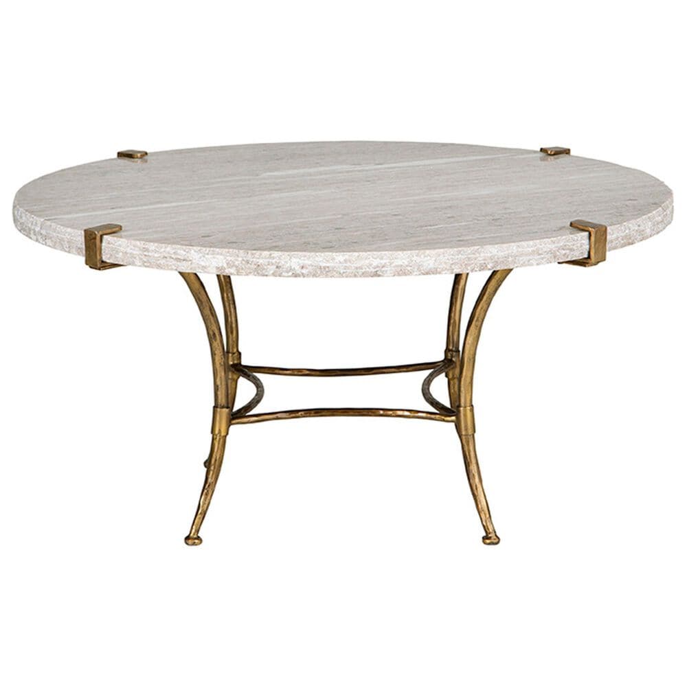 Timeless Designs Adelaide Round Coffee Table in Cream, Gray and Gold, , large