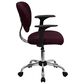 Flash Furniture Swivel Task Chair in Burgundy, , large