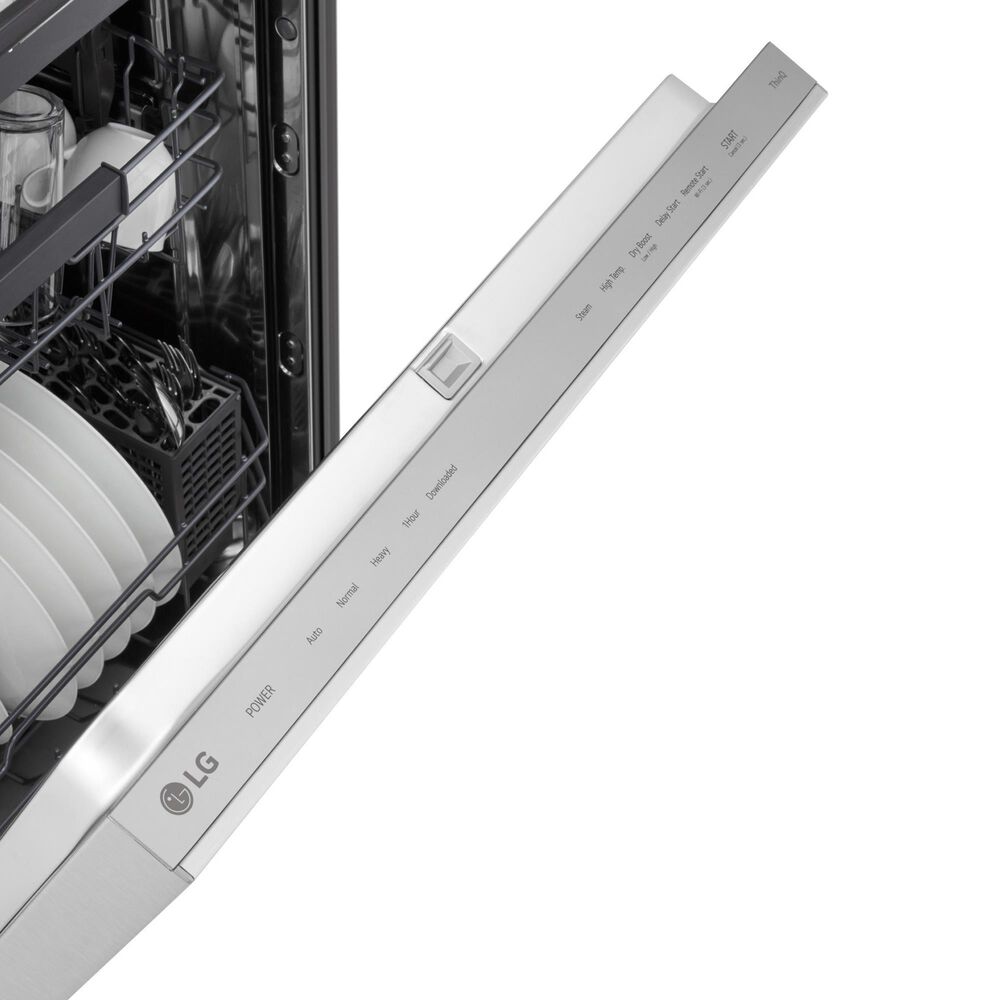 LG 24" Built-In Pocket Handle Dishwasher with SteamAssist in PrintProof Stainless Steel, , large