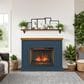 Legends Home Washington Fireplace Mantel with Fireplace Insert in Blue Denim and Whiskey, , large