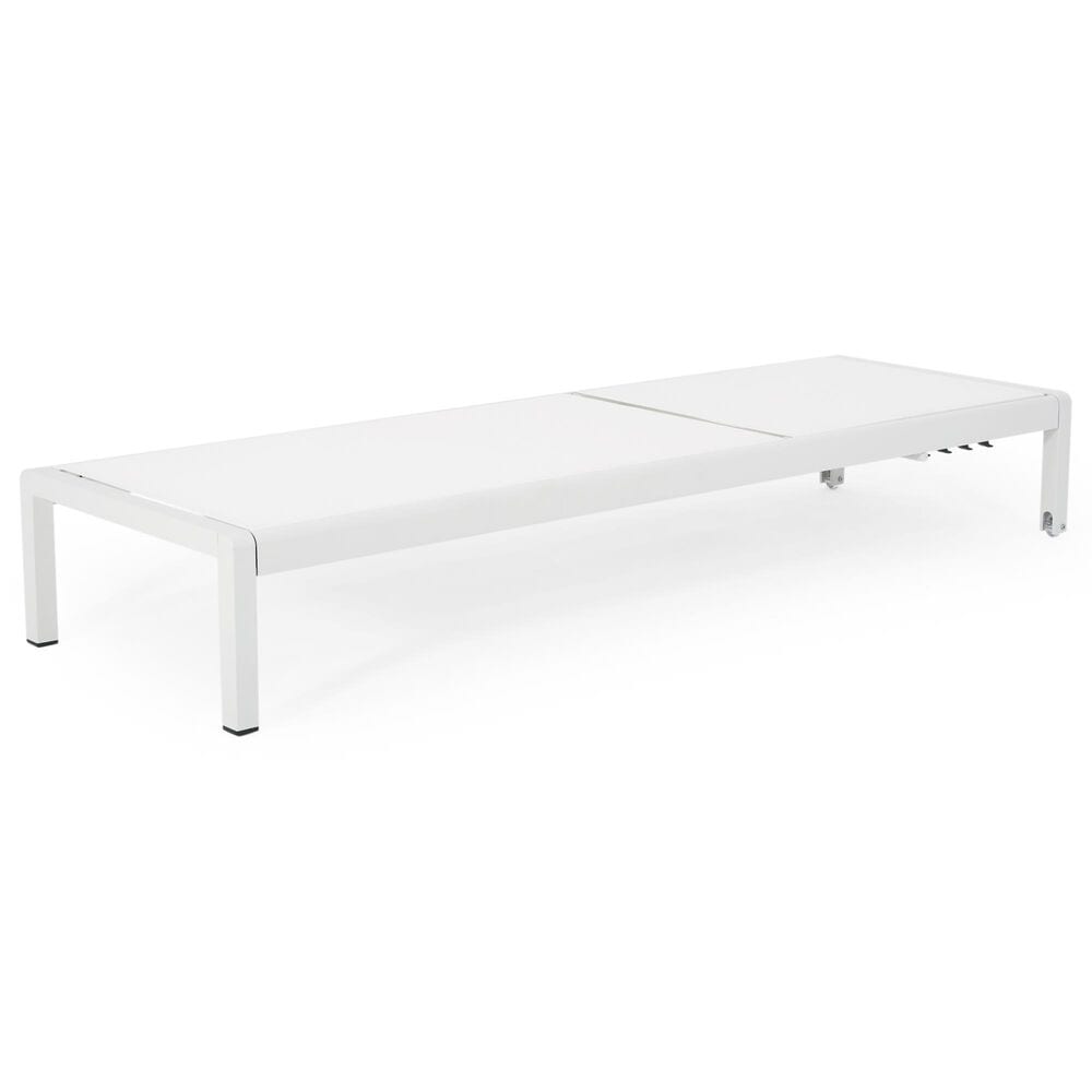 Hearth and Haven Cape Coral Outdoor Chaise Lounge in White, , large