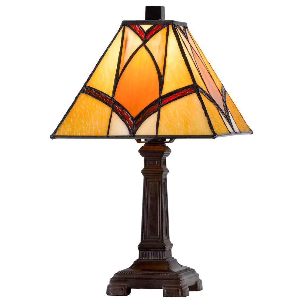 Cal Lighting 13.5" Tiffany Accent Lamp in Dark Bronze, , large