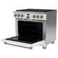 Cafe 5.75 Cu. Ft. Freestanding Dual Fuel Range in Matte White and Brushed Bronze, , large