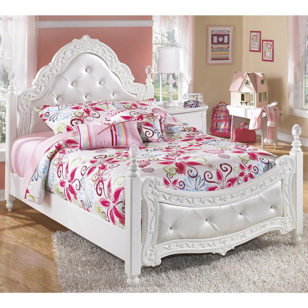 Signature Design by Ashley Exquisite Full Poster Bed in White, , large
