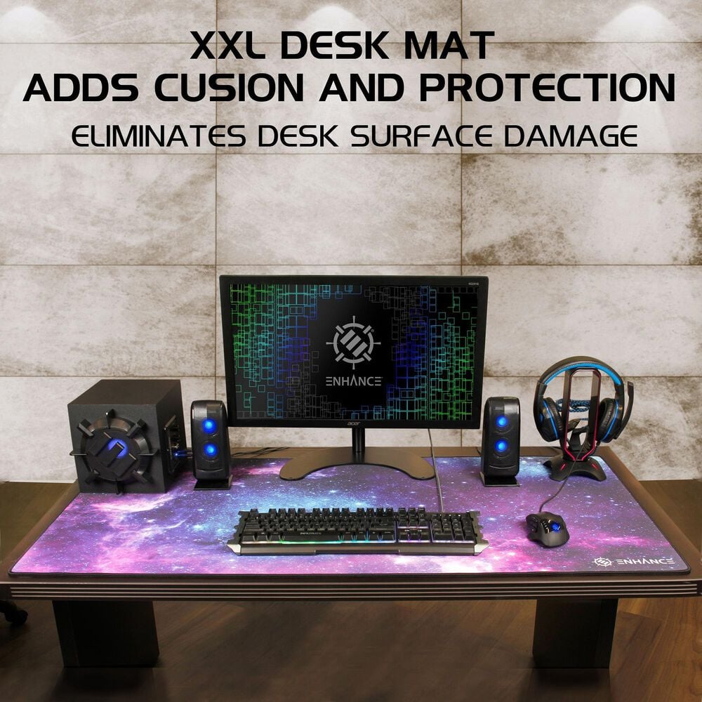 Enhance 3XL Gaming Computer Desk Mat in Multicolor, , large
