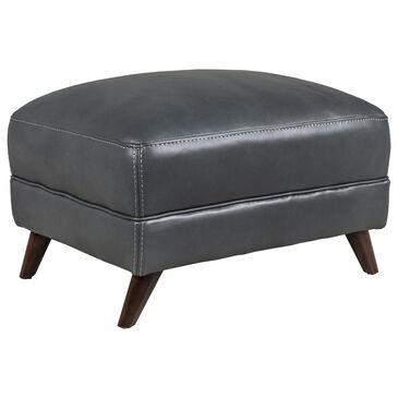 Sienna Designs Leather Ottoman in Oasis Grey, , large