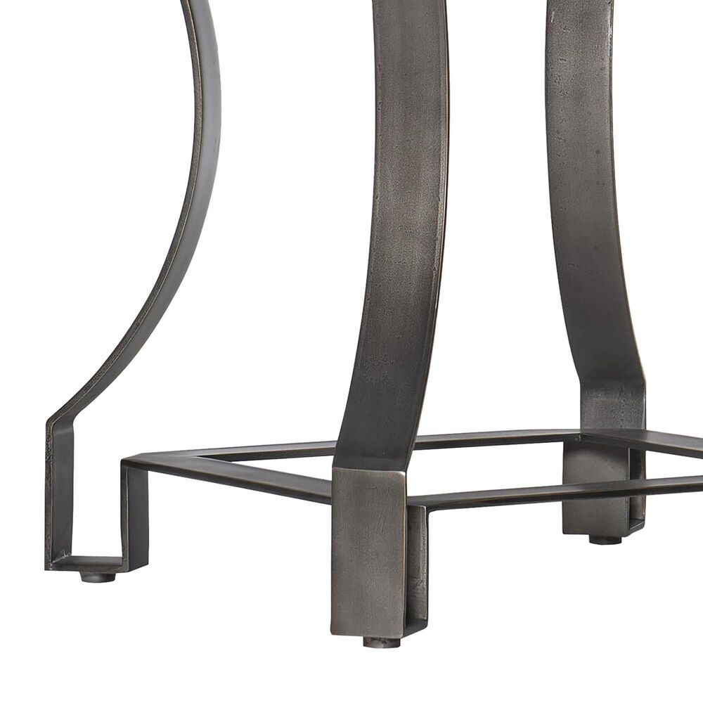 Bernhardt Sayers Side Table in Oil-Rubbed Bronze and White, , large