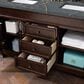 James Martin Vanities Brookfield 60" Double Bathroom Vanity in Burnished Mahogany with Single Hole 3 cm White Zeus Quartz Top and Rectangular Sinks, , large