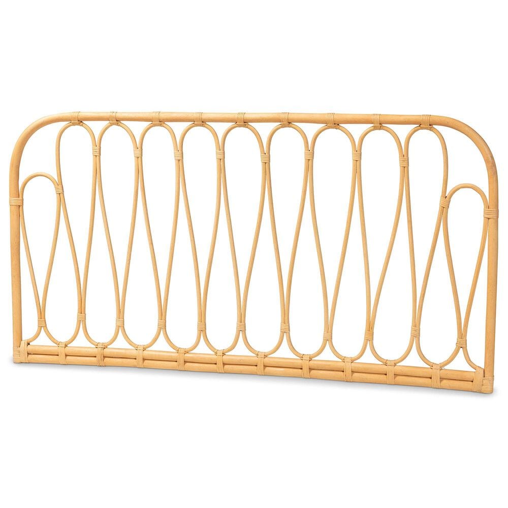 Baxton Studio Carrick Queen Headboard in Natural Brown, , large