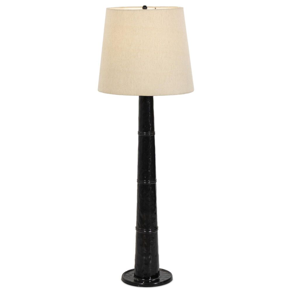 Four Hands Nerissa Floor Lamp in Glossy Black, , large
