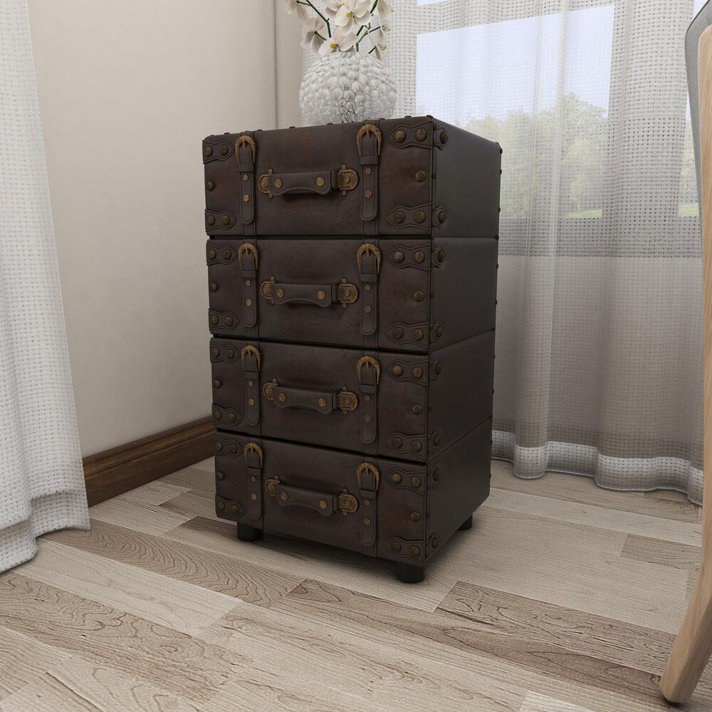 Uma Enterprises 4-Drawer Chest in Black, , large