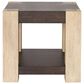 Bassett Mirror Harmony Square End Table in Carbon Mindi and Blonde Acacia, , large