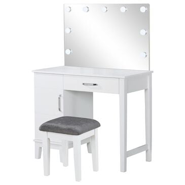 Pacific Landing Vanity 3 Piece Set with LED Lights in White, , large