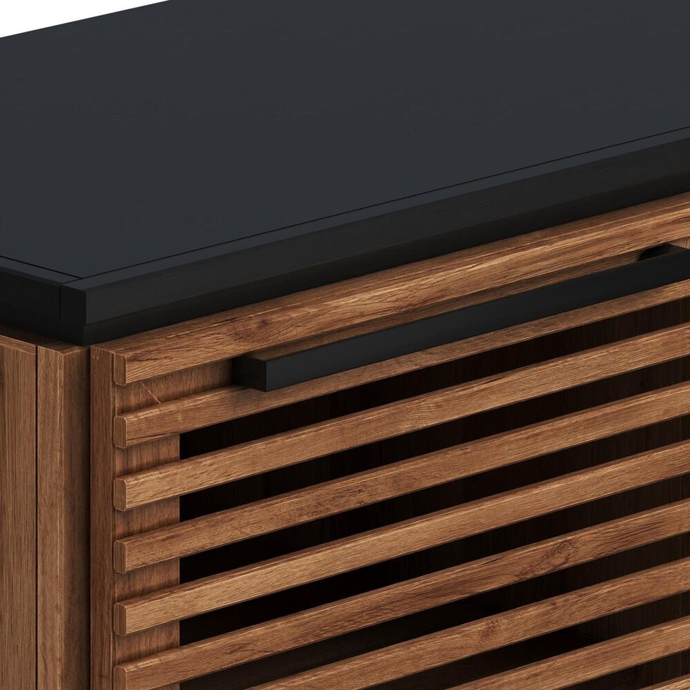 Legends Home Graceland 69" Fireplace Console with Fireplace Insert in Bourbon and Black, , large
