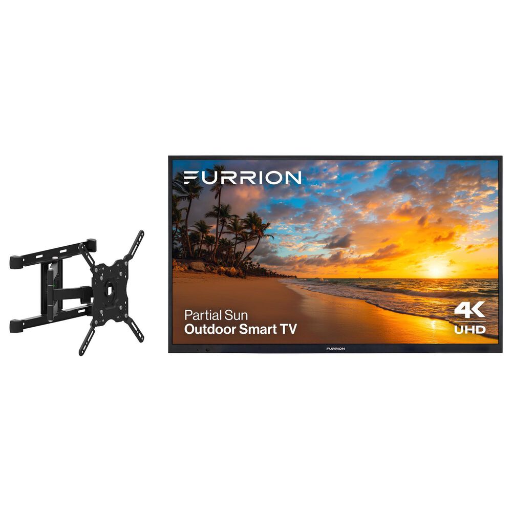 Furrion Aurora 50" Class Partial Sun 4K LED UHD - Outdoor Smart TV with Full Motion Mount in Black, , large