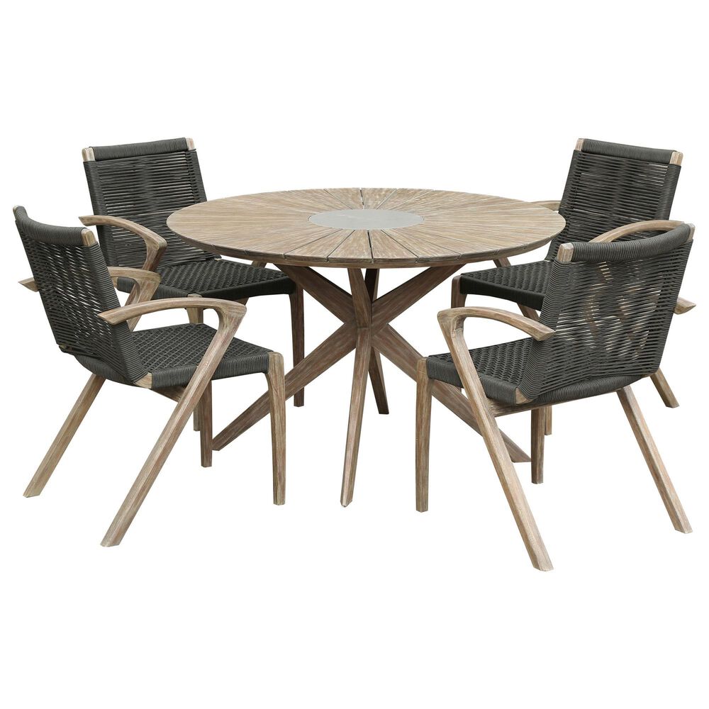 Blue River Sachi 5-Piece Patio Dining Set in Gray and Light Eucalyptus, , large