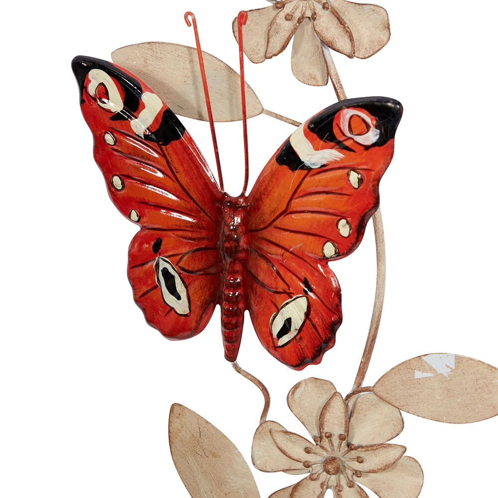 Maple and Jade 45&quot; x 7&quot; Eclectic Butterfly Wall Decor in Green, Blue, Red, Yellow, Brown and Black, , large