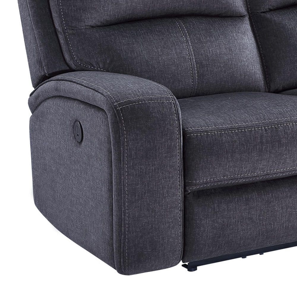 Steve Silver Lovell Power Reclining Sofa in Charcoal, , large