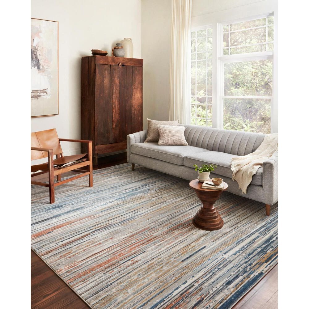 Loloi II Bianca 5&#39;3&quot; x 7&#39;6&quot; Pebble and Multicolor Area Rug, , large