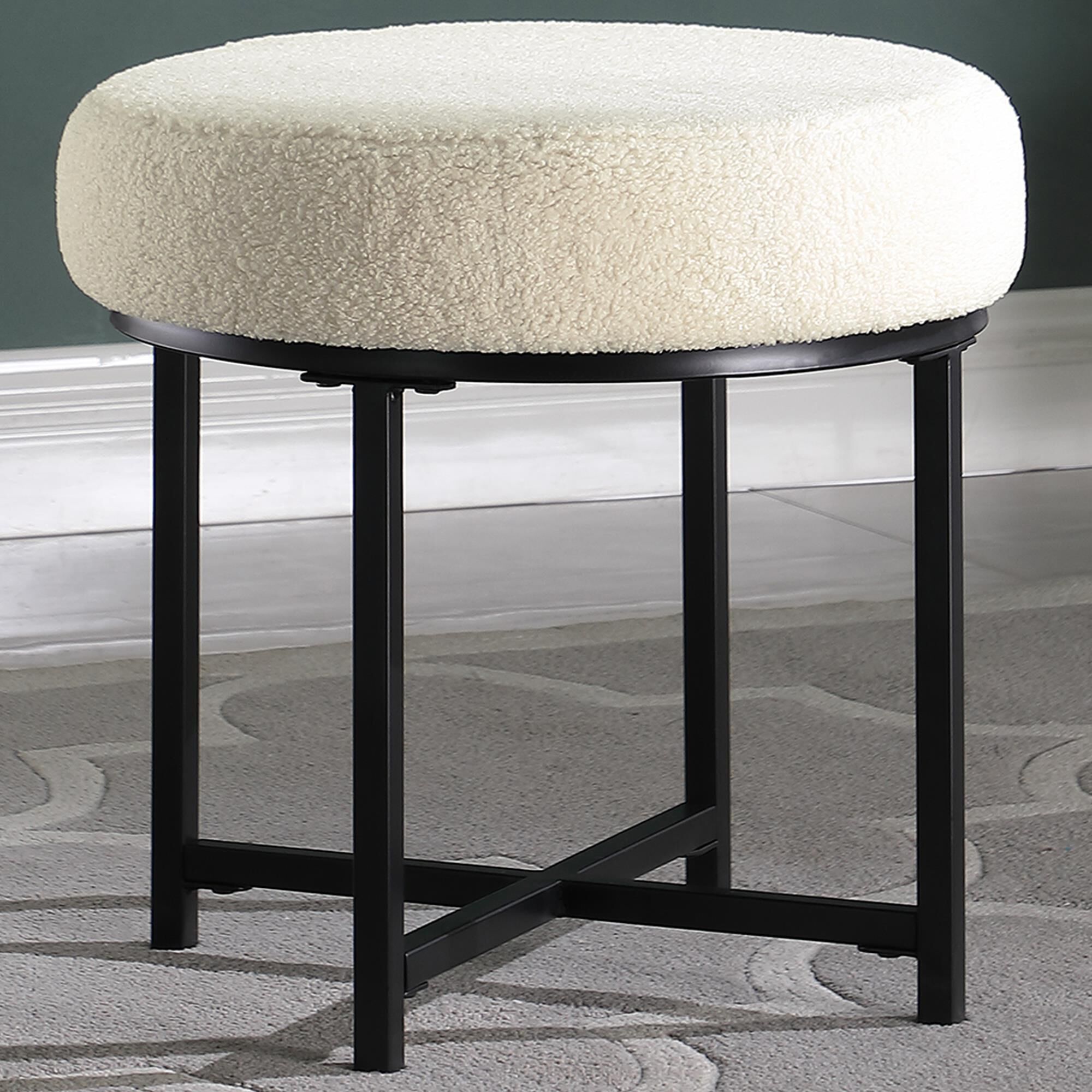 Black and cream ottoman discount