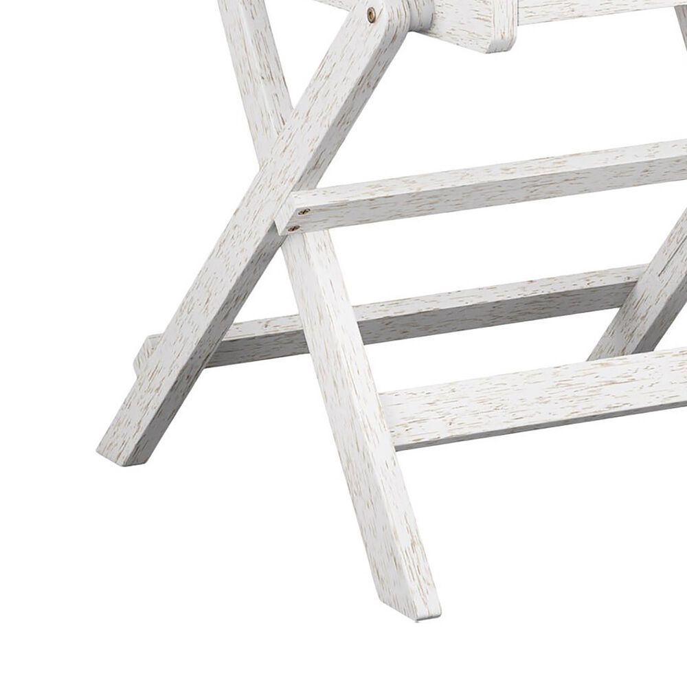CorLiving Miramar Patio Folding Chair in White/Navy Blue &#40;Set of 2&#41;, , large