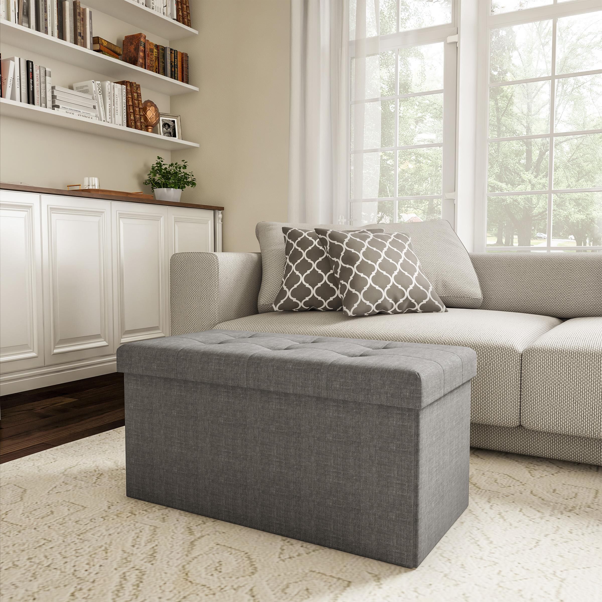 Foldable sales storage bench
