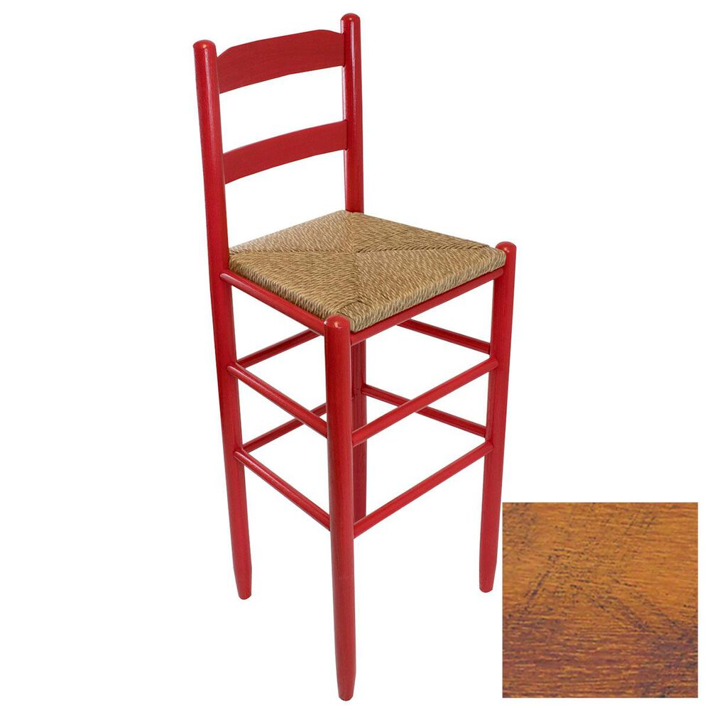 Lakeside Beach Mountain Ladderback Barstool in Woodleaf Hickory, , large