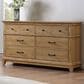 New Heritage Design Sunstone 6 Drawer Dresser Only in Honey Tan, , large