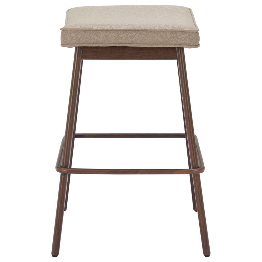 Zuo Modern Divat Counter Stool in Beige &amp; Walnut, , large