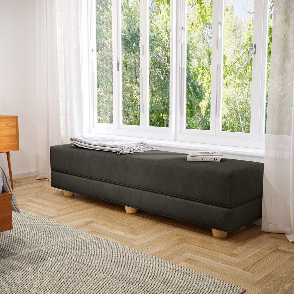Jaxx Camden Twin Fold-Out Bench in Charcoal, , large