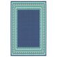 Oriental Weavers Meridian Navy and Green 8"6" x 13" Indoor/Outdoor Area Rug, , large