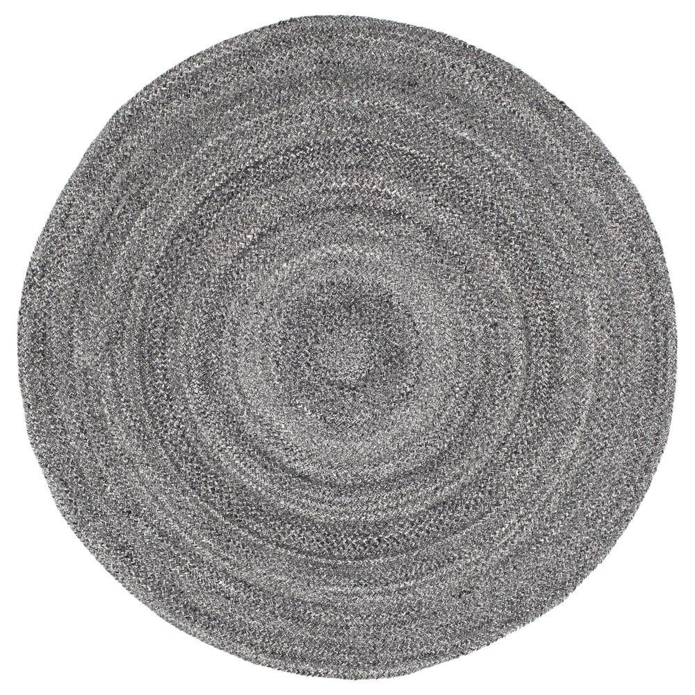 Surya Azalea 6" Round Gray, Black and Dark Brown Area Rug, , large