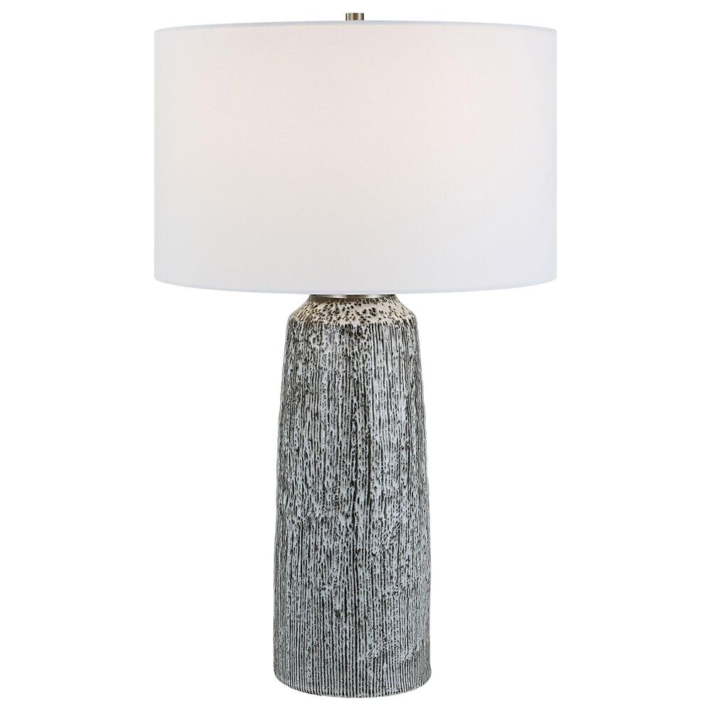 Uttermost Static Table Lamp in Black and White Glaze, , large