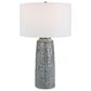 Uttermost Static Table Lamp in Black and White Glaze, , large