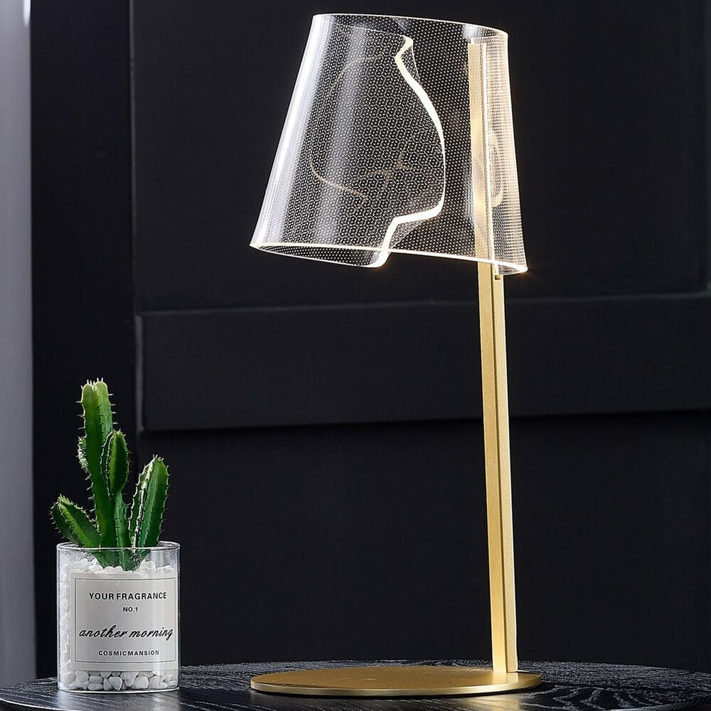 Anthony California 19" Metal Table Lamp in Gold, , large
